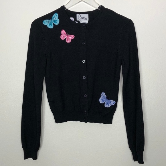 Lilly Pulitzer Other - Lilly Pulitzer Girls Silk Blend Butterfly Cardigan